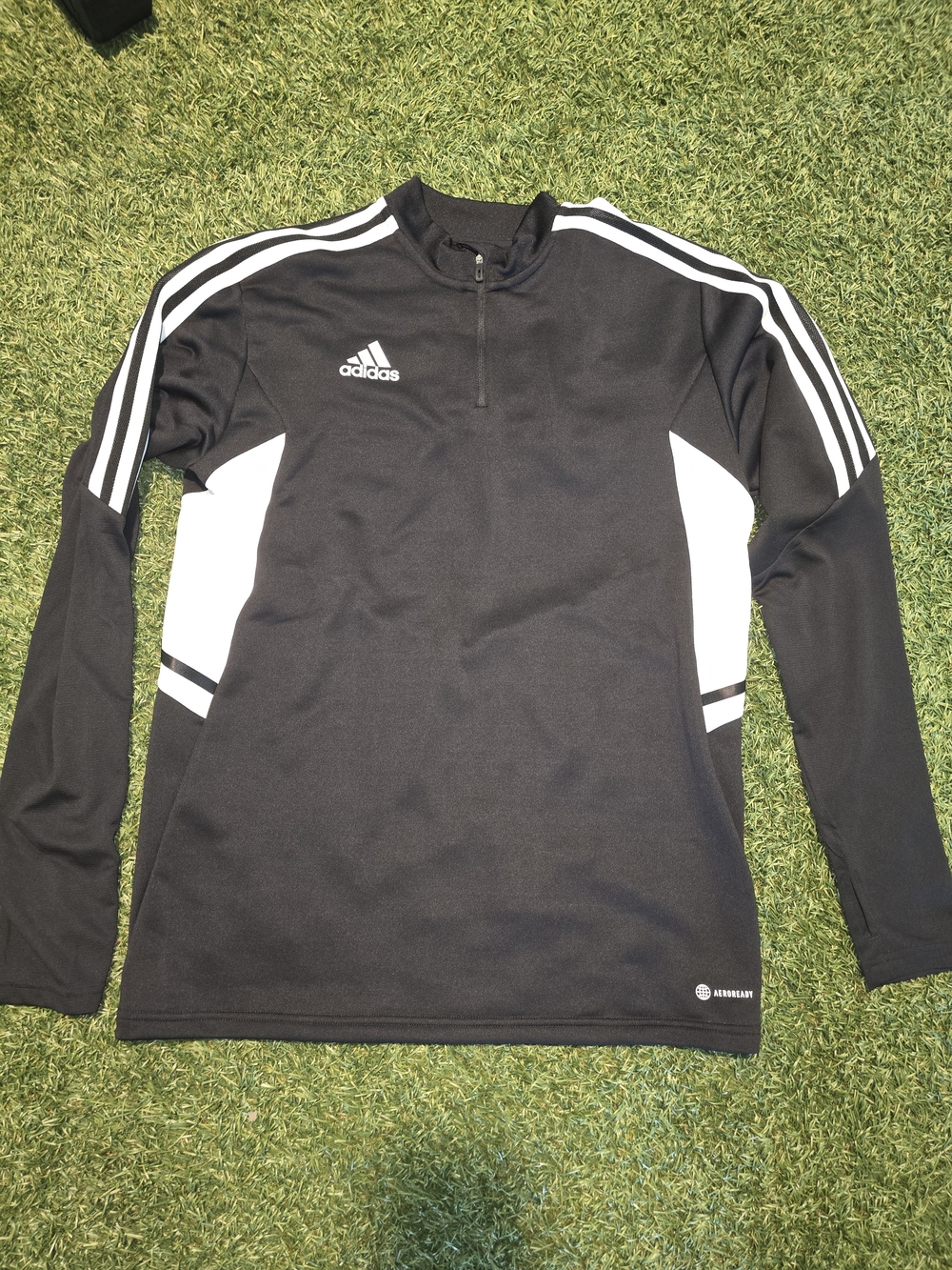 Adidas Black & White 1/4 Zip Training Top Sz L